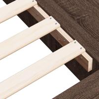 Bedframe bewerkt hout bruin eikenkleur 100x200 cm - thumbnail