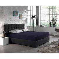 Dreamhouse Dubbel Jersey 220 gr. Hoeslaken Navy 160/180 x 200/220 cm - thumbnail