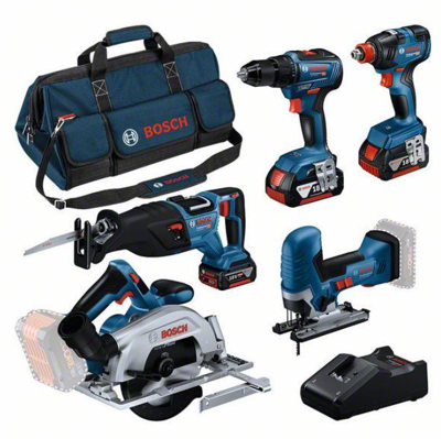 Bosch Professional Accu Combiset 5-delig 18V 4.0Ah in Tas - 0615A5003D