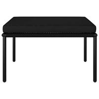 VidaXL 3-delige loungeset met kussens pvc zwart - thumbnail