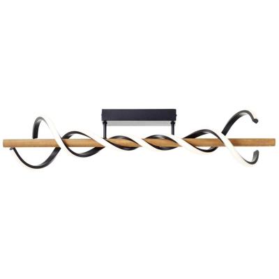 Brilliant G99350/76 Amalia LED-plafondlamp LED LED vast ingebouwd Energielabel: D (A - G) 34 W Hout, Zwart