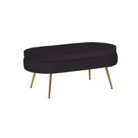 Poef Chanelle Zwart 99 cm - thumbnail