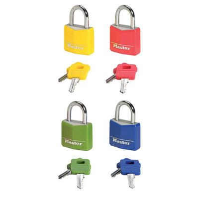 Masterlock 30mm - 18mm hardened steel shackle, 5mm diam. - double locking - 4-pin - 9131EURDCOL