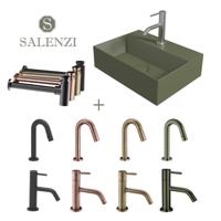 Salenzi Fonteinset Spy 40x30 cm Mat Legergroen (Keuze uit 8 kranen in 4 kleuren) - thumbnail