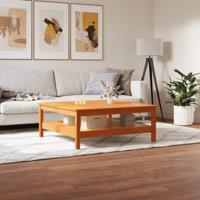 Salontafel 100x100x40 cm massief grenenhout wasbruin - thumbnail