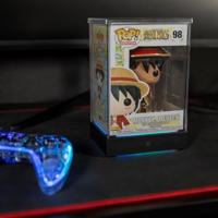 LED-displaybox voor beeldje - KONIX - Compatibel met Funko Pop / Banpresto Qposket - RGB-verlichting - USB-kabel - thumbnail