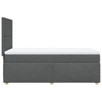 Boxspring met matras stof donkergrijs 90x190 cm - thumbnail
