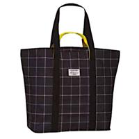 Fabrizio strandtas 46 x 46 cm polyester zwart/wit - thumbnail