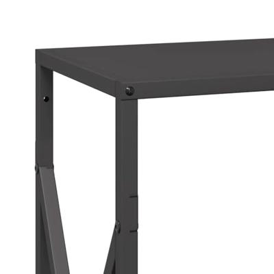 VidaXL Brandhoutrek 34x25x70 cm koudgewalst staal zwart VidaXL Brandhoutrek 34x25x70 cm koudgewalst staal zwart