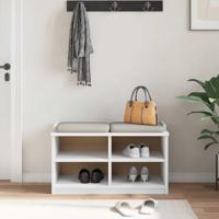 Gangbankje SANDNES wit 87x40x50 cm massief grenenhout - thumbnail