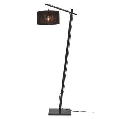 GOOD&MOJO Vloerlamp 'Iguazu' Bamboe en jute, 150cm, kleur Zwart GOOD&MOJO Vloerlamp 'Iguazu' Bamboe en jute, 150cm, kleur Zwart