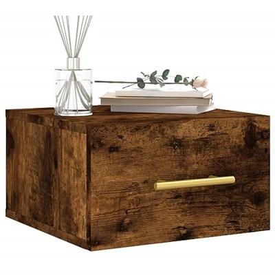 Nachtkastjes 2 st wandgemonteerd 35x35x20 cm gerookt eikenkleur Nachtkastjes 2 st wandgemonteerd 35x35x20 cm gerookt eikenkleur