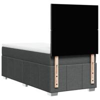 Boxspring met matras stof donkergrijs 90x190 cm - thumbnail