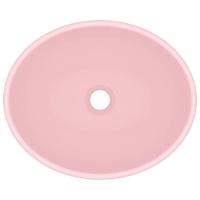 VidaXL Wastafel ovaal 40x33 cm keramiek matroze - thumbnail