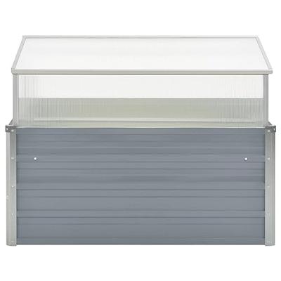 Tuinkas 100x100x85 cm gegalvaniseerd staal grijs