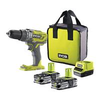 Ryobi R18PD3-215S 18V Li-Ion Percussie Boormachine 2-snelheden 2x Accu 1.5A - 5133003339 - thumbnail