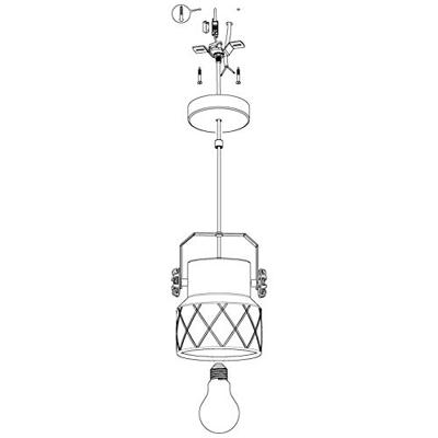 Eglo Industriële hanglampHilcott Ø 14,5cm - 39854