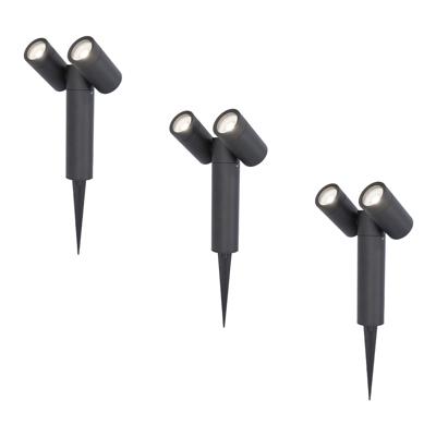 Set van 3 Pinero Dubbel LED prikspots - GU10 8 Watt 345 Lumen - Dimbaar - Kantelbaar - GU10 - 6500K daglicht wit - IP64 Waterdicht - Zwart Set van 3 Pinero Dubbel LED prikspots - GU10 8 Watt 345 Lumen - Dimbaar - Kantelbaar - GU10 - 6500K daglicht wit - IP64 Waterdicht - Zwart