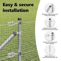 VidaXL Afrasteringspaal zilver 25 x 0,8 m (19 x 19 mm gaas) staal - thumbnail