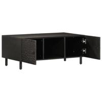 Salontafel 100x54x40 cm massief mangohout zwart - thumbnail