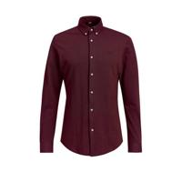 WE Fashion Fundamentals slim fit overhemd dark grape - thumbnail