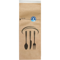 Bestekpochet 10x260mm bruin kraft 250 stuks - thumbnail