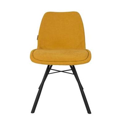 Zuiver Brent stoel gestoffeerd mustard Zuiver Brent stoel gestoffeerd mustard