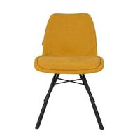 Zuiver Brent stoel gestoffeerd mustard - thumbnail