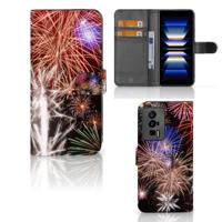 Xiaomi Poco F5 Pro | Wallet Case | met Pasjes | Vuurwerk - thumbnail