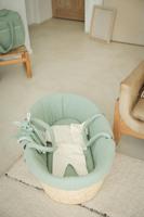 Babywieg van ENVIE DE FRAISE van natuurlijke gevlochten vezels saliegroen - thumbnail