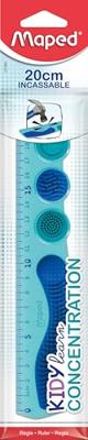 Liniaal maped kidy learn concentration 20 cm blauw