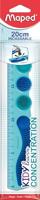 Liniaal maped kidy learn concentration 20 cm blauw - thumbnail