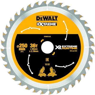 DeWalt Accessoires DT99572 XR Cirkelzaagblad 250x30mm 36 tands - DT99572-QZ DeWalt Accessoires DT99572 XR Cirkelzaagblad 250x30mm 36 tands - DT99572-QZ