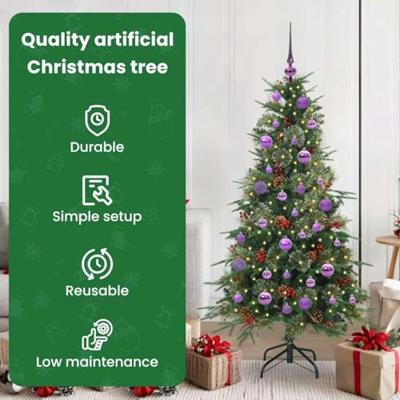 VidaXL Kunstmatige inklapbare kerstboom groen 150 cm pe en pvc VidaXL Kunstmatige inklapbare kerstboom groen 150 cm pe en pvc