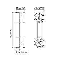Badgreep Met Antislip Wiesbaden Ridder Ken 30 cm Chroom - thumbnail