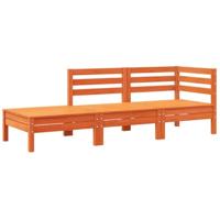 Tuinbank 2-zits met kussens en voetenbank - thumbnail