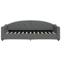 Slaapbank met onderschuifbed 80x200 cm stof donkergrijs - thumbnail