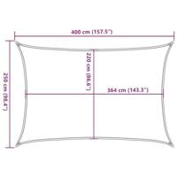 VidaXL Zonnezeil 4x2,5 m 100% polyester oxford zandkleurig - thumbnail