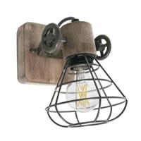 Steinhauer WandlampGeurnesey donkergroen met hout - 1578G - thumbnail