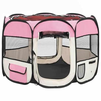 VidaXL Hondenren inklapbaar met draagtas 90x90x58 cm roze VidaXL Hondenren inklapbaar met draagtas 90x90x58 cm roze