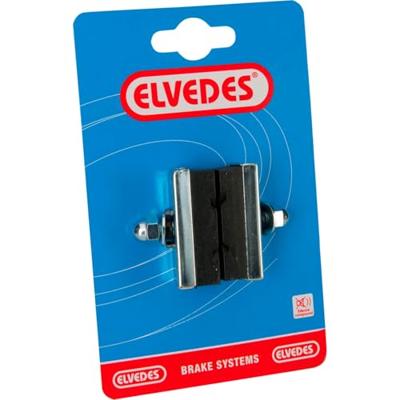 Elvedes remblokken X Groove knijprem 40 x 13 mm zw/zil 2 stuks
