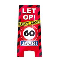 Pas op bord party zone 60 jaar - thumbnail