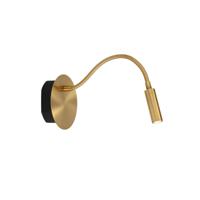 Lucide JOLIJN - Oplaadbare Bedlamp / Wandlamp - Accu/Batterij - Ø 11 cm - LED - 1x2W 3000K - Magnetisch - Mat Goud / Messing - thumbnail