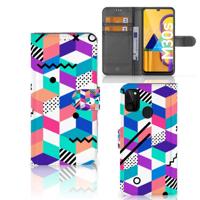 Samsung Galaxy M21 | M30s | Book Case | Blokken Kleurrijk - thumbnail