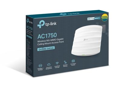 TP-Link EAP245 AC1750 Draadloze Dual-band Gigabit Access Point Voor Plafondmontage Access point Wit - thumbnail
