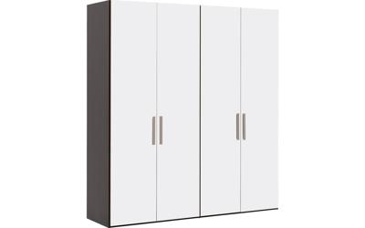 Goossens Kledingkast Easy Storage Ddk, Kledingkast 203 cm breed, 220 cm hoog, 4x glas draaideur