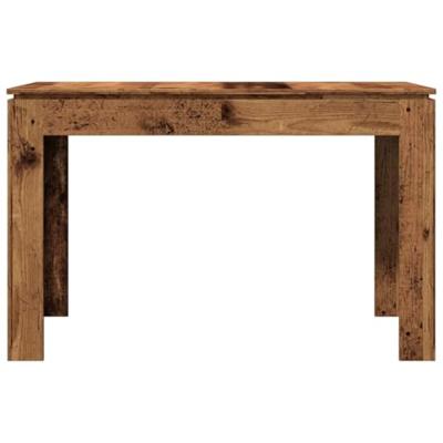 Eettafel 120x60x76 cm bewerkt hout oud houtkleurig