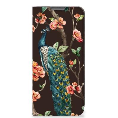OPPO A77 5G | A57 5G | Hoesje maken | Pauw met Bloemen OPPO A77 5G | A57 5G | Hoesje maken | Pauw met Bloemen