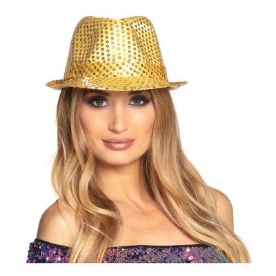 Boland Hoed popster pailetten goud Boland Hoed popster pailetten goud