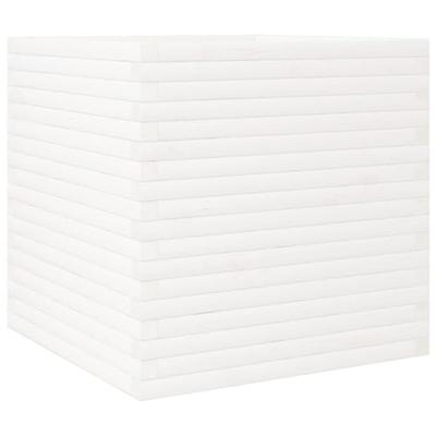Plantenbak 70x70x68,5 cm massief grenenhout wit